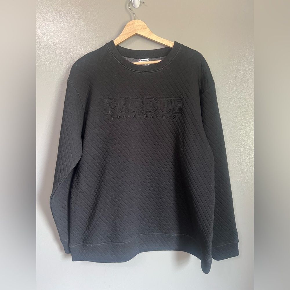 Champion Purdue Boilermakers quilted long sleeves‎ sweatshirt university medium